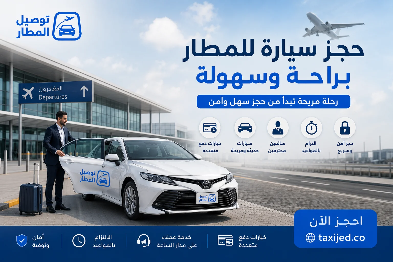حجز سيارة للمطار براحة وسهولة