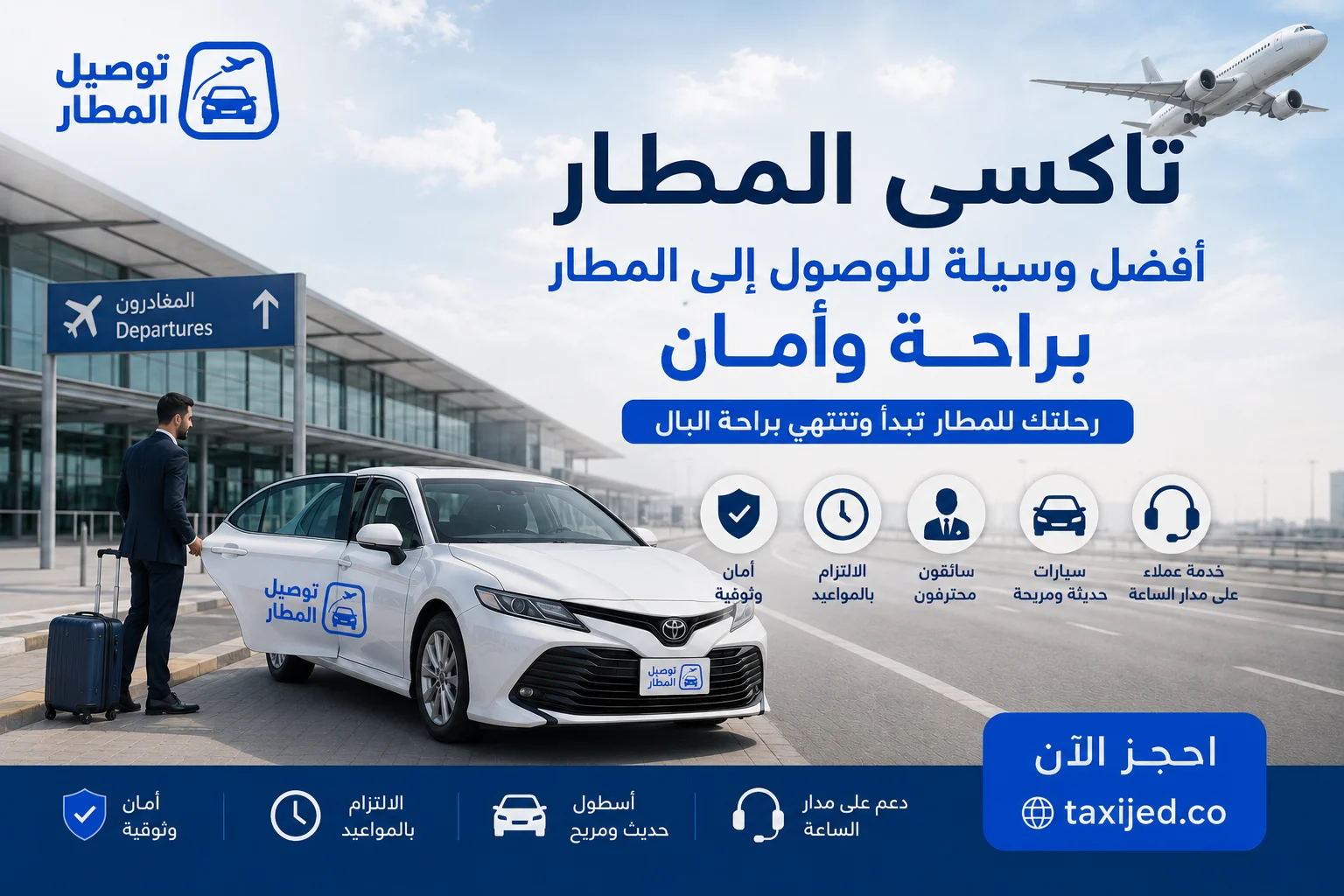 تاكسي المطار – أفضل وسيلة للوصول إلى المطار براحة وأمان